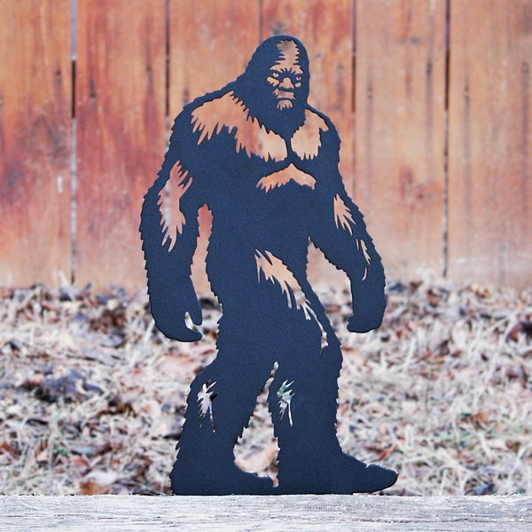 Sasquatch Corten steel dog silhouette, matte black finish – My Metal Rescue