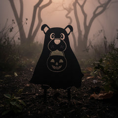 Ghost Dog – matte black steel Halloween silhouette by My Metal Rescue