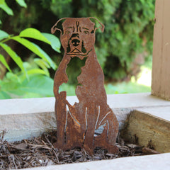 American Staffordshire Terrier Metal Art – Handcrafted Dog Décor