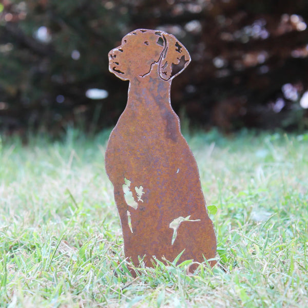 Vizsla Corten steel dog silhouette, rusted patina finish – My Metal Rescue