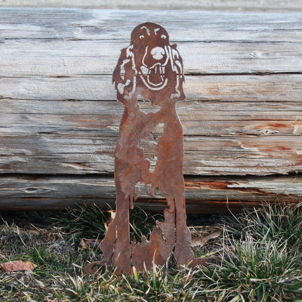 Irish Setter Corten steel dog silhouette, rusted patina finish – My Metal Rescue