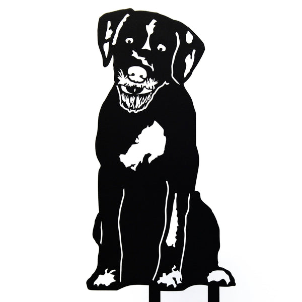 German Wirehaired Pointer Corten steel dog silhouette, matte black finish – My Metal Rescue
