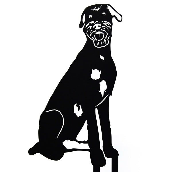 Irish Wolfhound Corten steel dog silhouette, matte black finish – My Metal Rescue