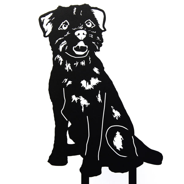 Border Terrier Corten steel dog silhouette – My Metal Rescue