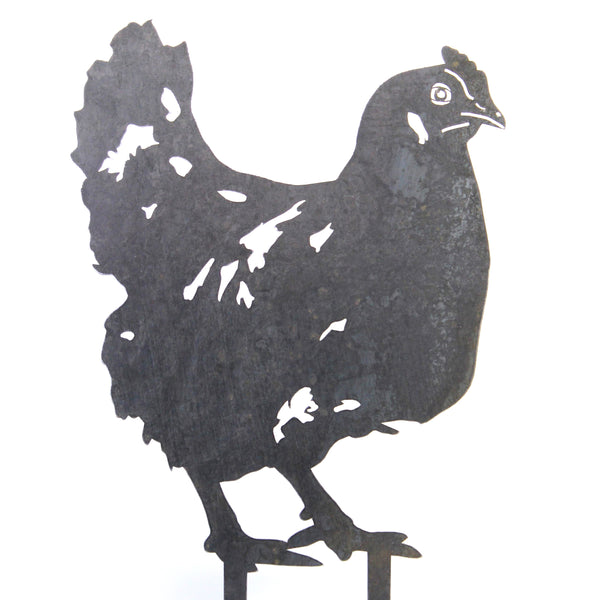 Chicken Corten steel dog silhouette – My Metal Rescue