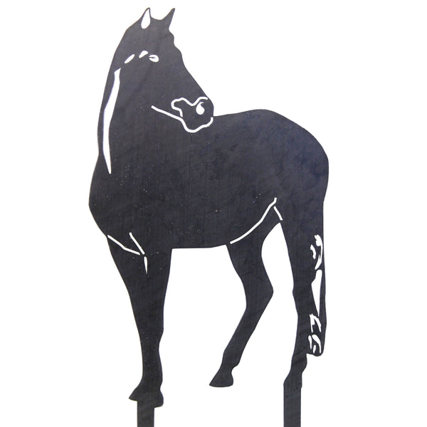Horse Corten steel dog silhouette – My Metal Rescue