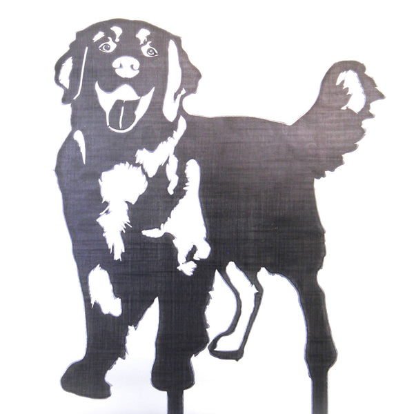 Hovawart Corten steel dog silhouette – My Metal Rescue
