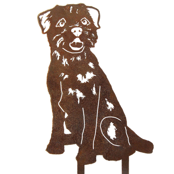 Border Terrier Corten steel dog silhouette – My Metal Rescue