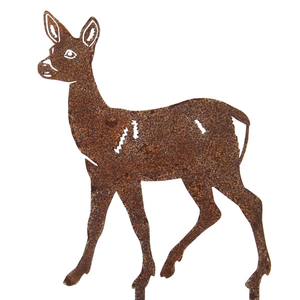 Deer Doe Corten steel dog silhouette – My Metal Rescue