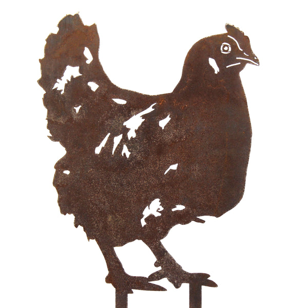 Chicken Corten steel dog silhouette – My Metal Rescue