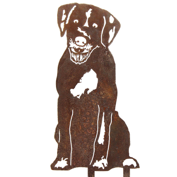 Wirehaired Pointing Griffon Corten steel dog silhouette – My Metal Rescue