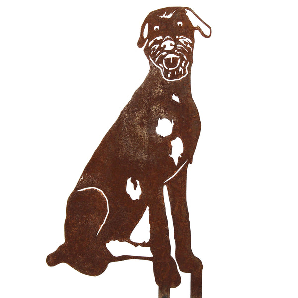 Irish Wolfhound Corten steel dog silhouette – My Metal Rescue