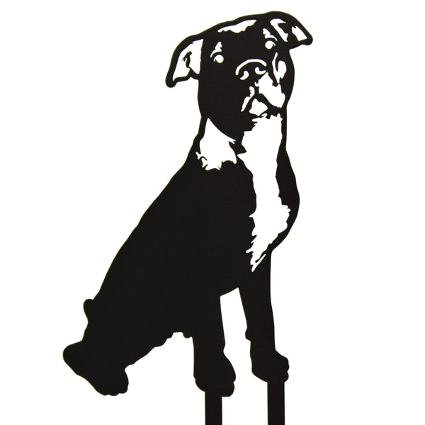 American Pit Bull Terrier Corten steel dog silhouette – My Metal Rescue