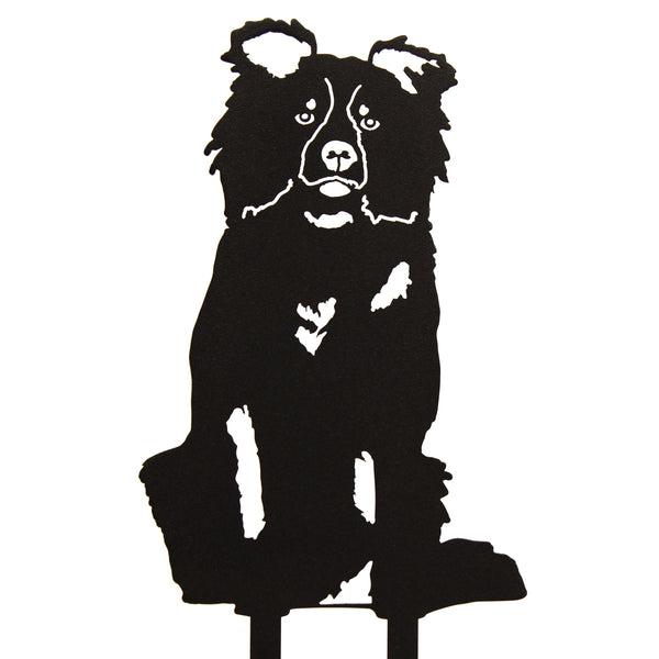 Border Collie Corten steel dog silhouette – My Metal Rescue