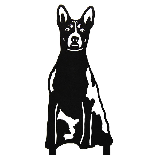 Basenji Corten steel dog silhouette – My Metal Rescue