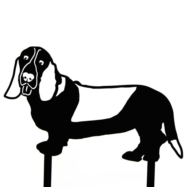Basset Hound Corten steel dog silhouette – My Metal Rescue