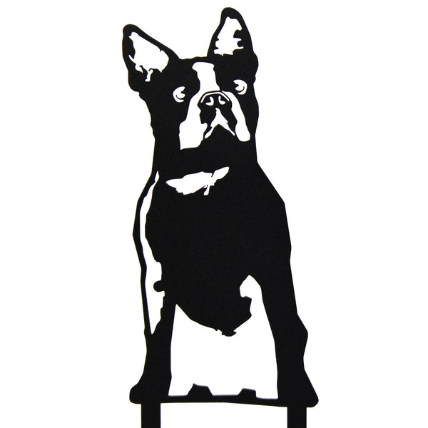 Boston Terrier Corten steel dog silhouette – My Metal Rescue