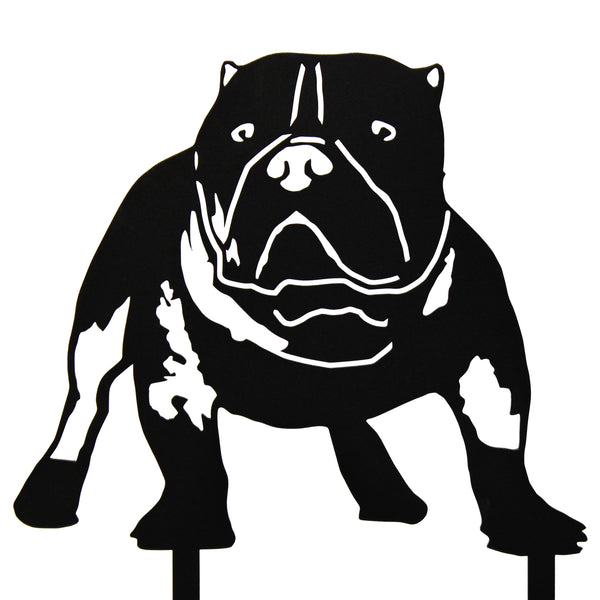 American Bully Corten steel dog silhouette – My Metal Rescue