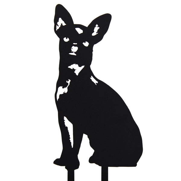 Chihuahua Corten steel dog silhouette – My Metal Rescue