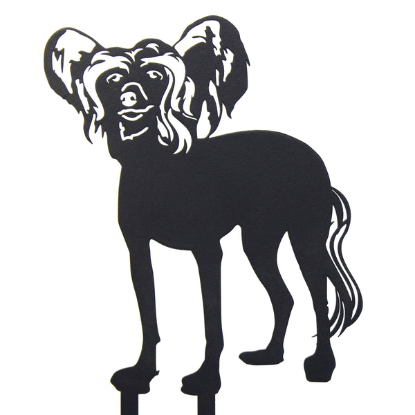 Chinese Crested Corten steel dog silhouette – My Metal Rescue