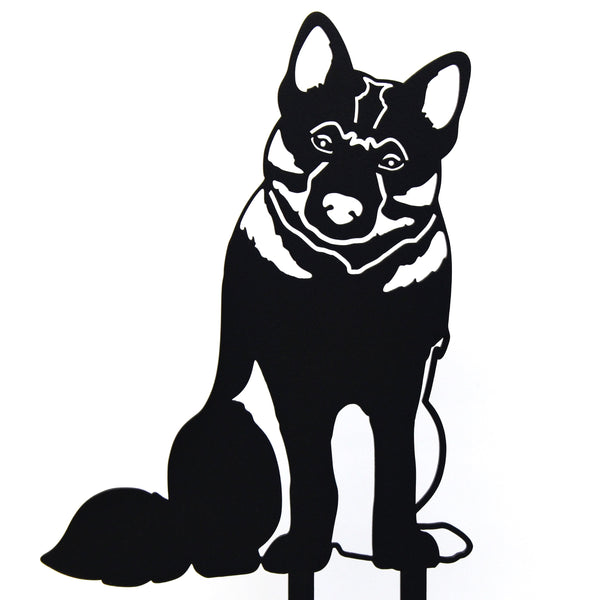 Norwegian Elkhound Corten steel dog silhouette – My Metal Rescue