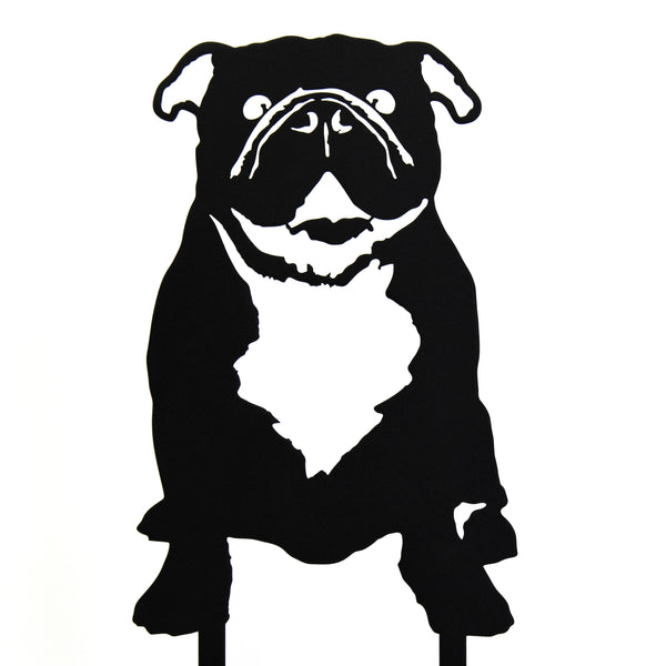 English Bulldog Corten steel dog silhouette – My Metal Rescue