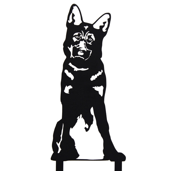 German Shepherd Corten steel dog silhouette – My Metal Rescue