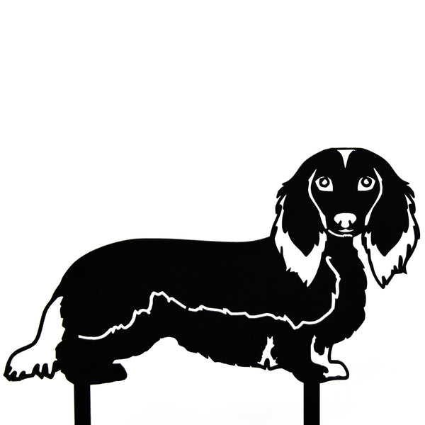Dachshund Longhaired Corten steel dog silhouette – My Metal Rescue