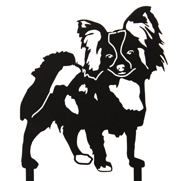 Papillon Corten steel dog silhouette – My Metal Rescue