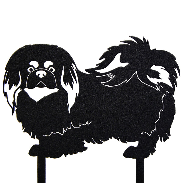 Pekingese Corten steel dog silhouette – My Metal Rescue