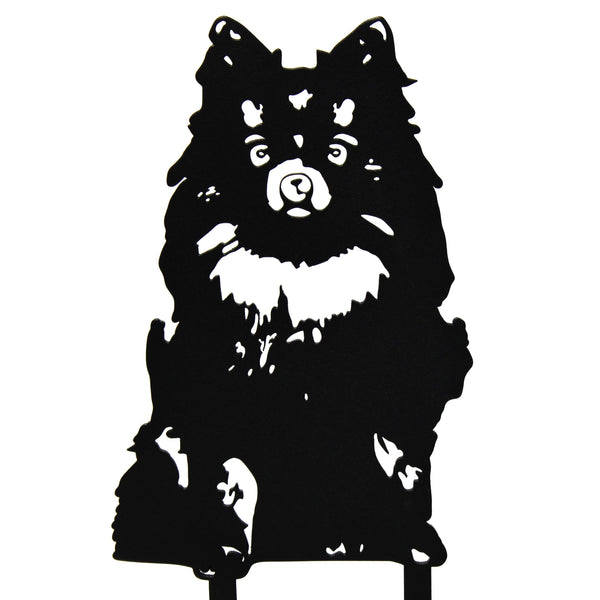 Pomeranian Corten steel dog silhouette – My Metal Rescue