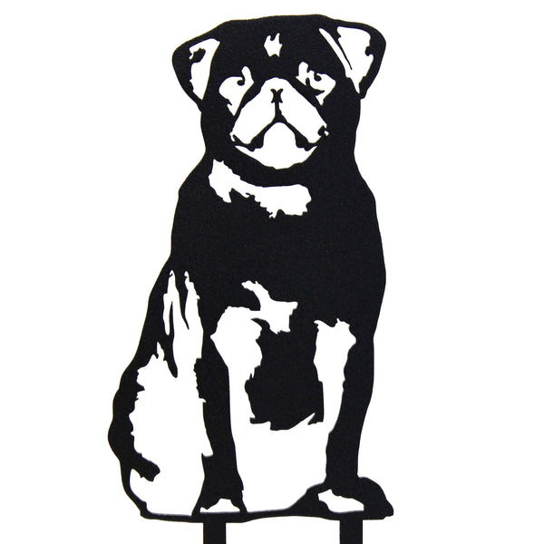 Pug Corten steel dog silhouette – My Metal Rescue