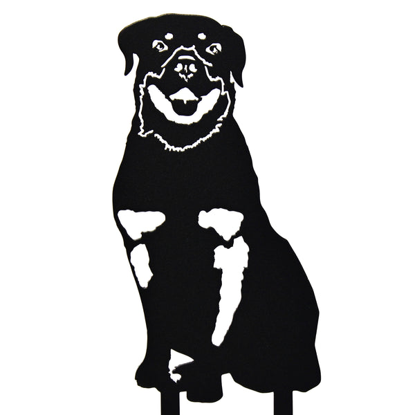 Rottweiler Corten steel dog silhouette – My Metal Rescue