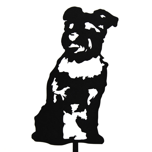 Schnauzer Corten steel dog silhouette – My Metal Rescue