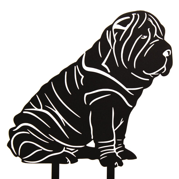 Shar Pei Corten steel dog silhouette – My Metal Rescue