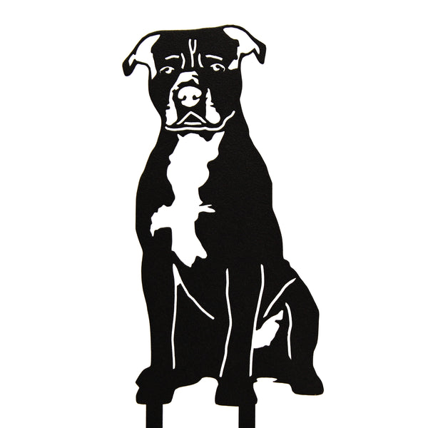 Staffordshire Bull Terrier Corten steel dog silhouette – My Metal Rescue