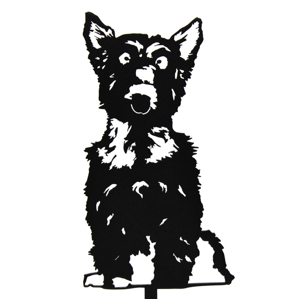 Yorkshire Terrier Corten steel dog silhouette – My Metal Rescue