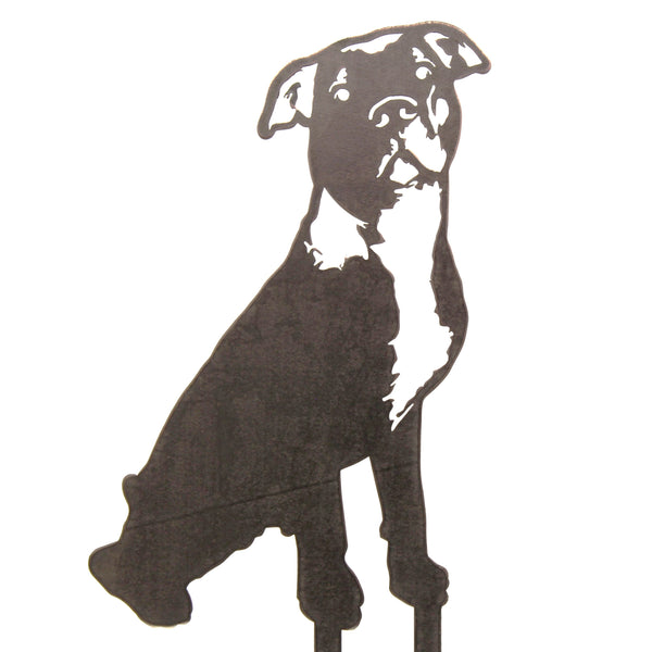 American Pit Bull Terrier Corten steel dog silhouette – My Metal Rescue