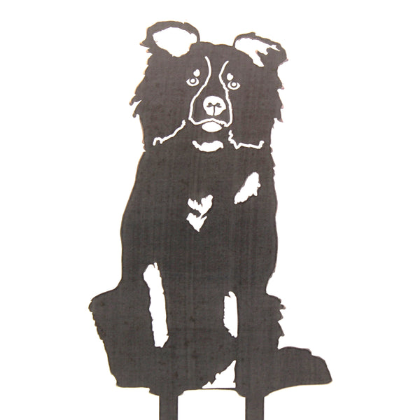 Border Collie Corten steel dog silhouette – My Metal Rescue