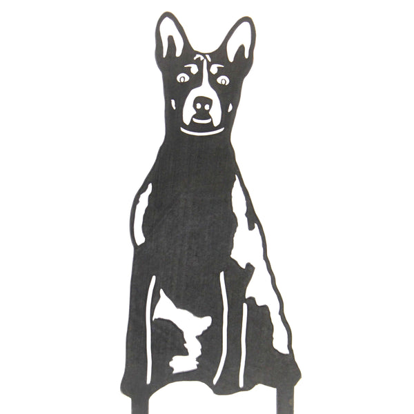 Basenji Corten steel dog silhouette – My Metal Rescue
