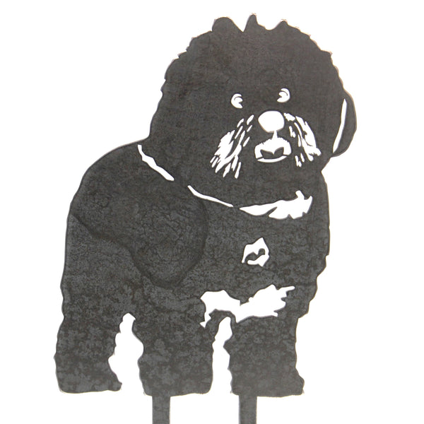 Bichon Frise Corten steel dog silhouette – My Metal Rescue