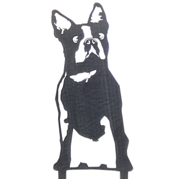Boston Terrier Corten steel dog silhouette – My Metal Rescue