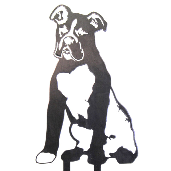 Boxer Corten steel dog silhouette – My Metal Rescue