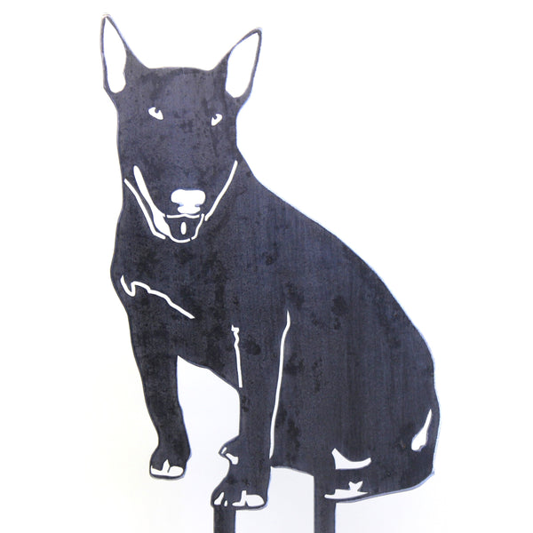 Bull Terrier Corten steel dog silhouette – My Metal Rescue