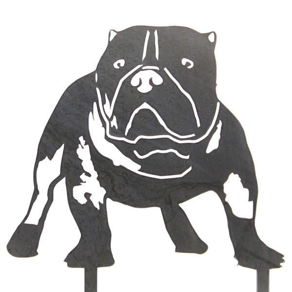 American Bully Corten steel dog silhouette – My Metal Rescue