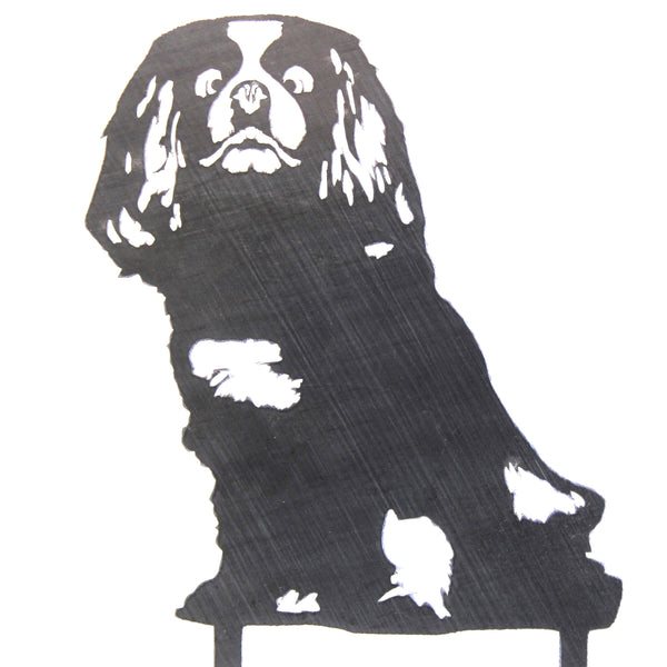 Cavalier King Charles Spaniel Corten steel dog silhouette – My Metal Rescue