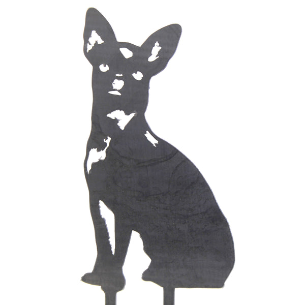 Chihuahua Corten steel dog silhouette – My Metal Rescue