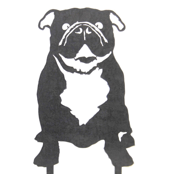 English Bulldog Corten steel dog silhouette – My Metal Rescue