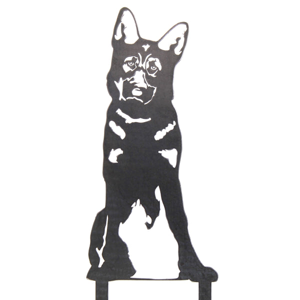 German Shepherd Corten steel dog silhouette – My Metal Rescue
