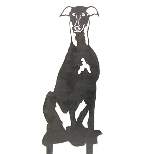 Whippet Corten steel dog silhouette – My Metal Rescue